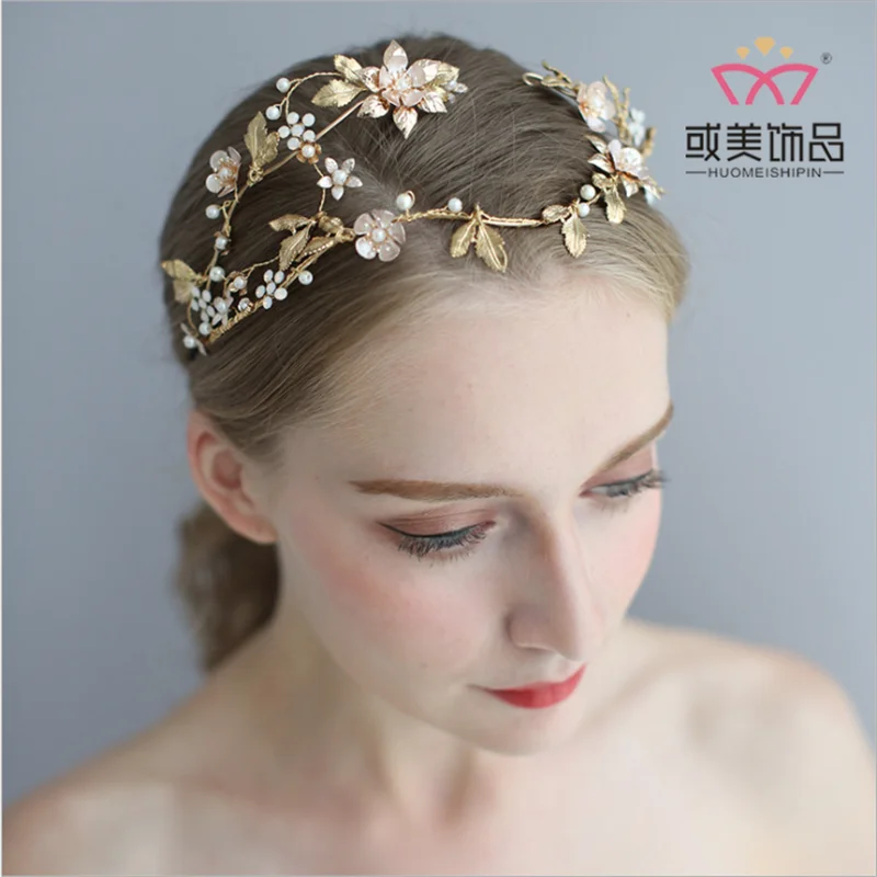 

Bridal Hair Comb Greek Roman Baroque Goddess Olive Leaf Branch Headband Crown Headdress Bride Wedding Headband Jewelry.