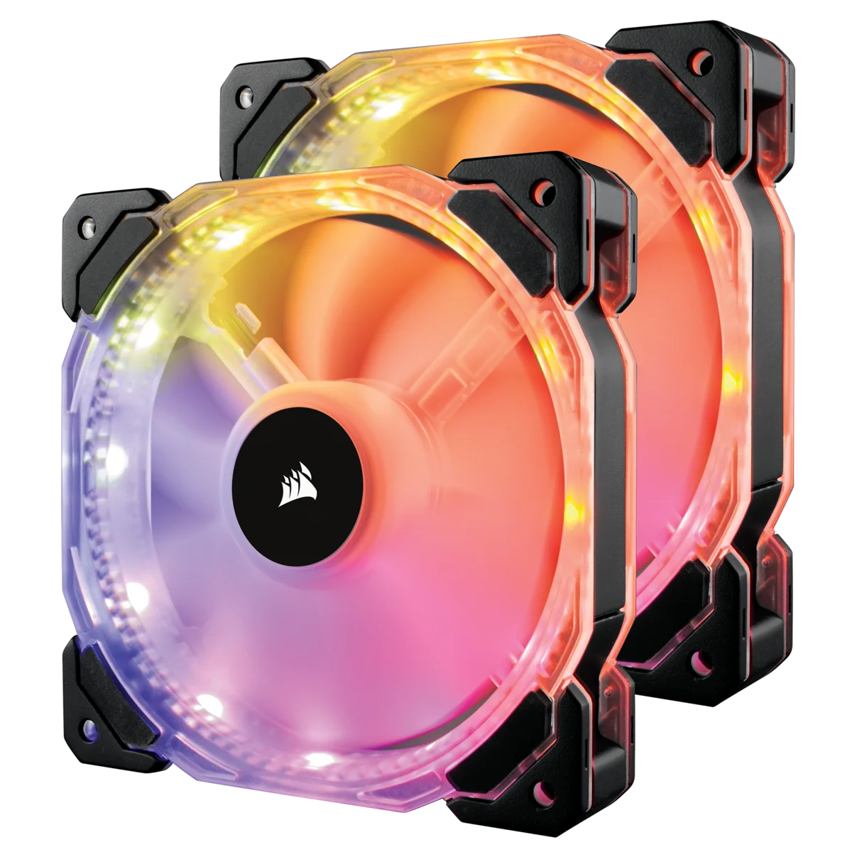 CORSAIR HD140 RGB высокопроизводительный 140 мм PWM вентилятор-двойной комплект с Controller-140mm