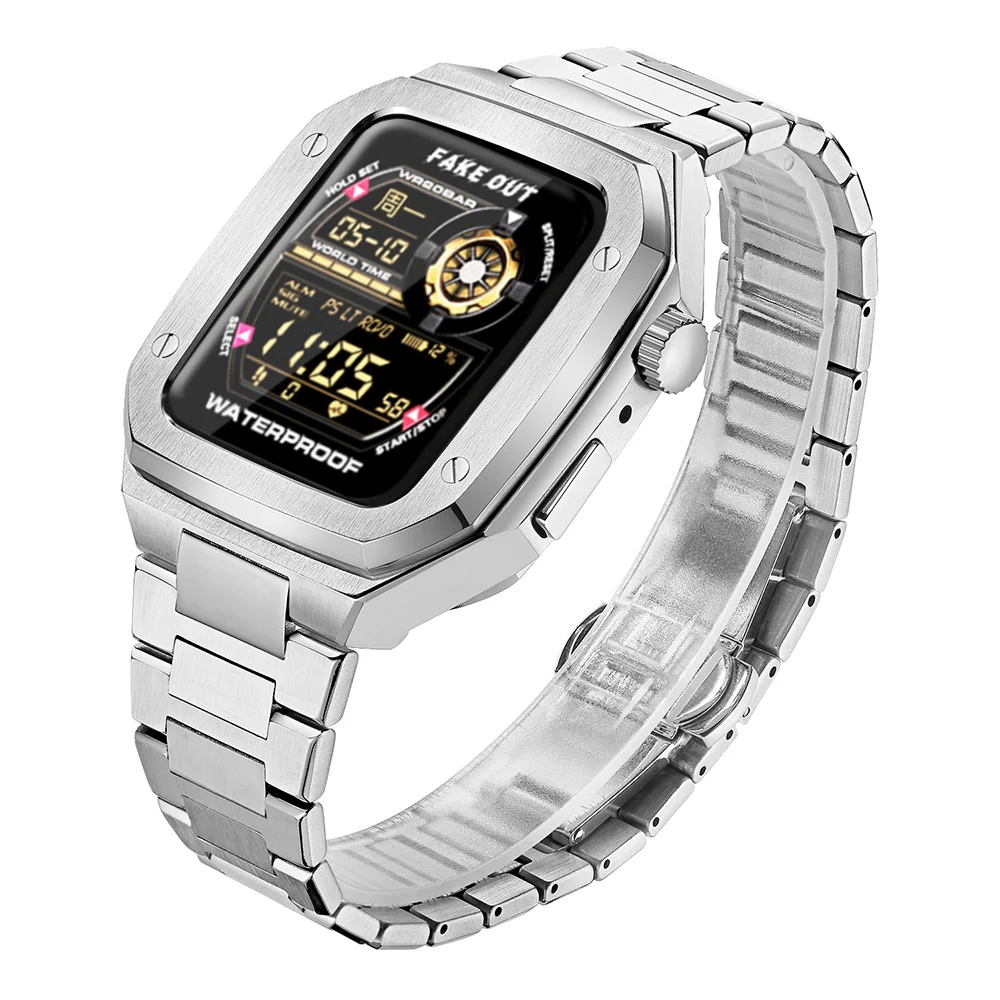 

Modification Kit For Apple Watch band 45mm 44mm 42mm Stainless steel Set Watch Band for iWatch Series 7 6 SE 5 4 3