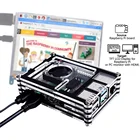 Новый чехол Raspberry Pi 4 B, модель для пассивного охлаждающего вентилятора, чехол для Raspberry Pi 4 B, акриловый чехол для установки с радиаторами