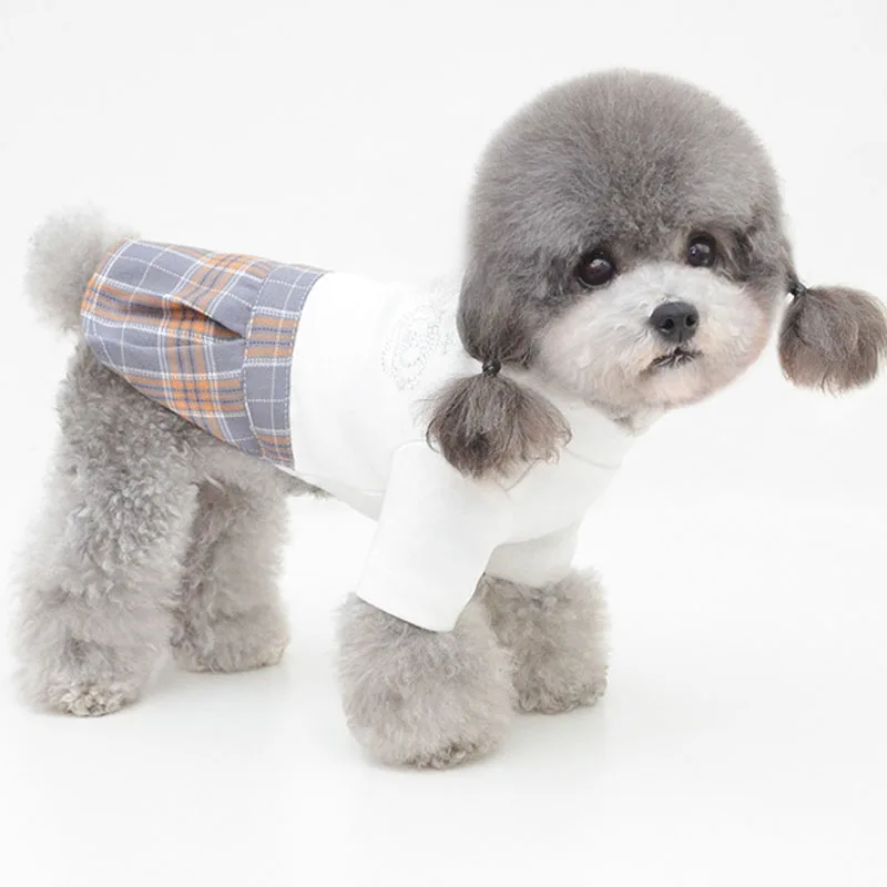 Одежда для домашних животных вязаные платья собак футболка маленьких Мальты