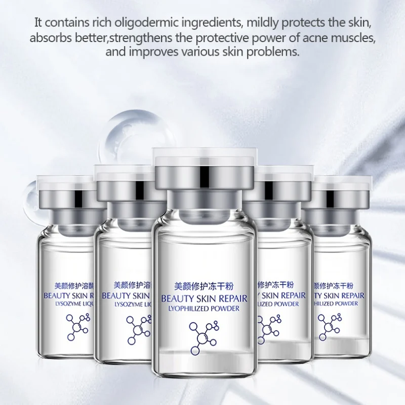 Face Serum Skin Repair Anti-Aging Lyophilized Powder Lysozyme Liquid Set Moisturizing Fade Wrinkles Firming | Красота и здоровье