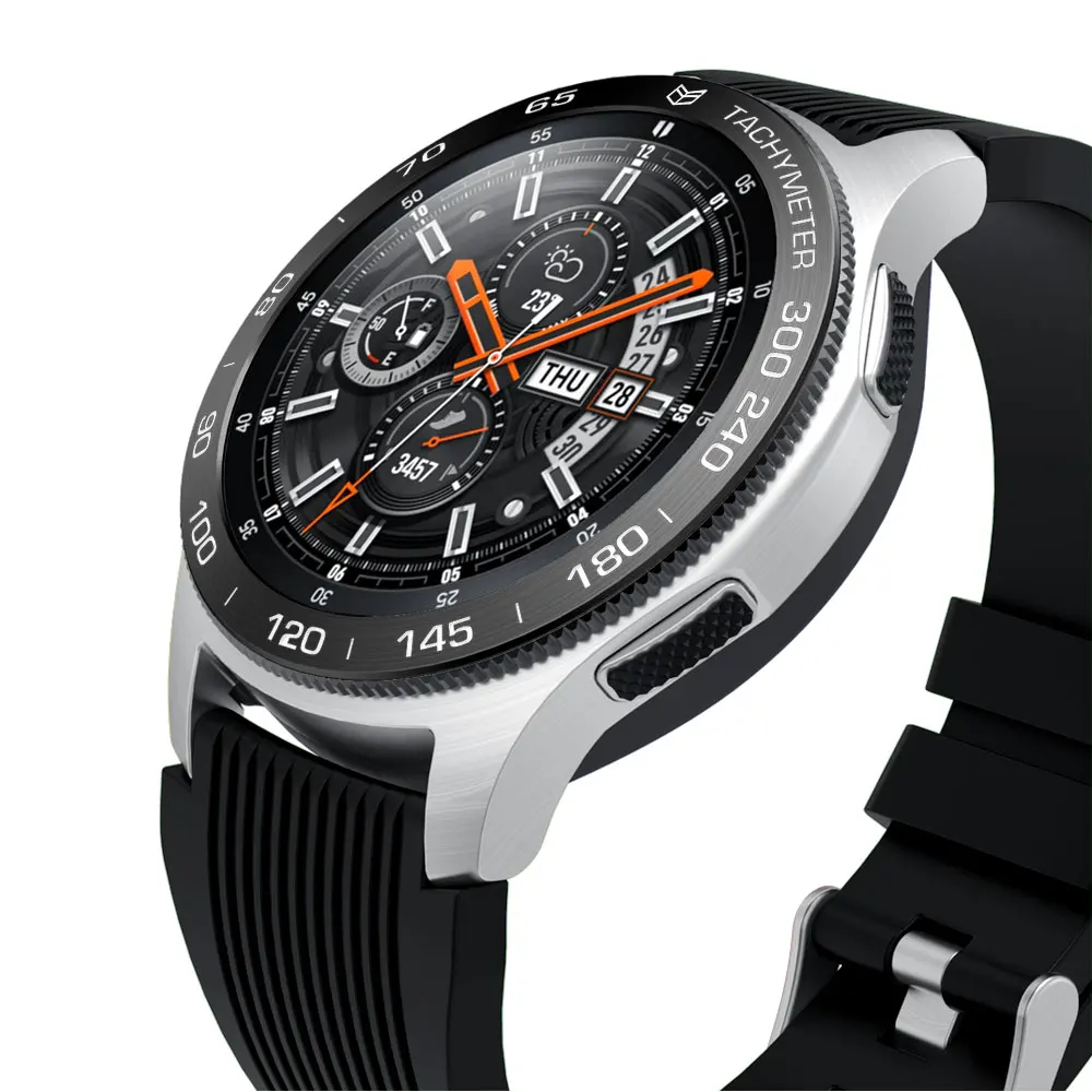Новый стиль кольцо ободок для часов Samsung gear s3 Galaxy Watch 46 мм металлическое клейкая