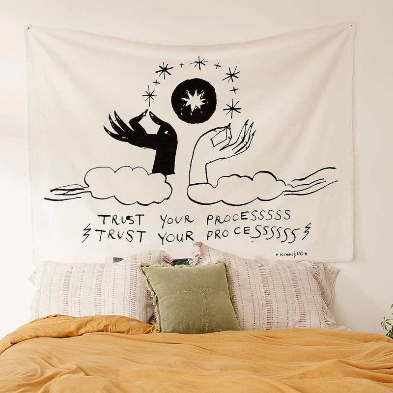 Enipate Звездная ночь гобелен ночное небо Луна Звезда Гипсофилы гобелены шаль дома