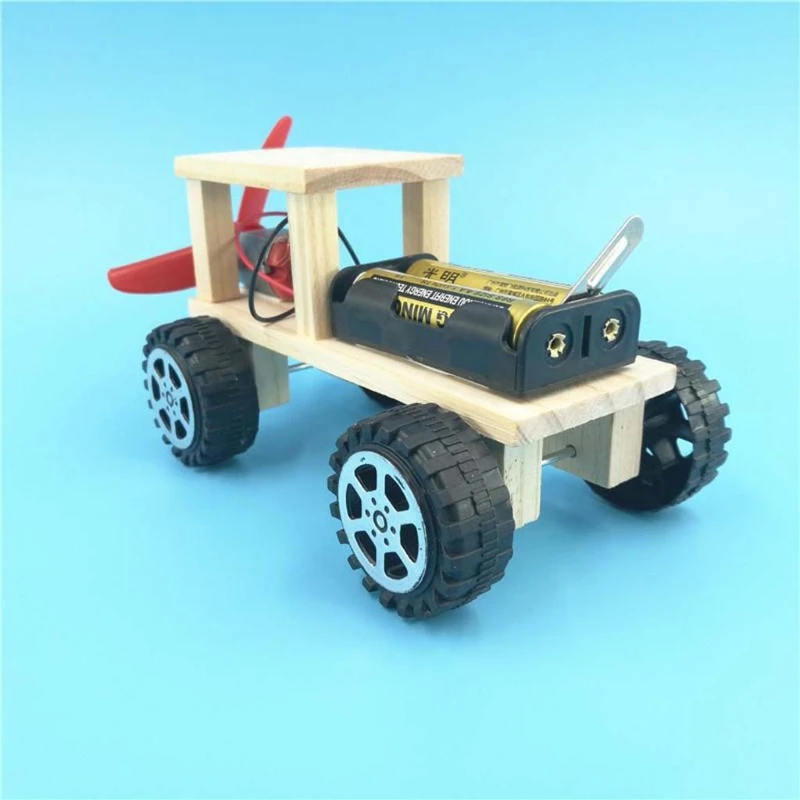 

Wooden Electric Car Plane Model DIY Handmade Kids Assembling Toys Science Kit