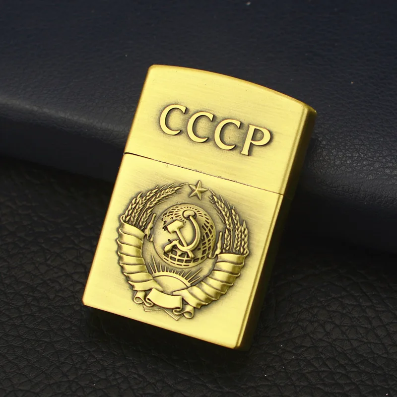 Надувные Зажигалка CCCP Творческий шлифовального круга с открытым пламенем зажигалки для Для мужчин гаджеты для Для мужчин курение аксессуары для зажигалок