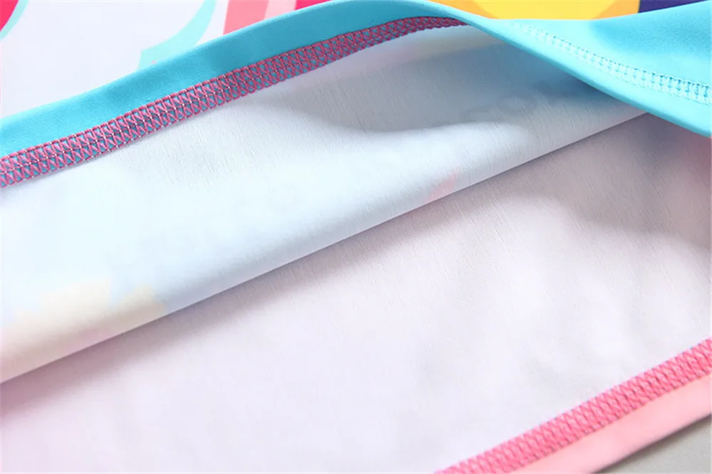 Детские костюмы из двух предметов пляжная одежда для девочек с принтом единорога