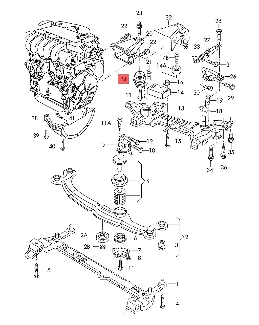 

Baofeng Engine Mount 357199262D For Volkswagen Passat Variant