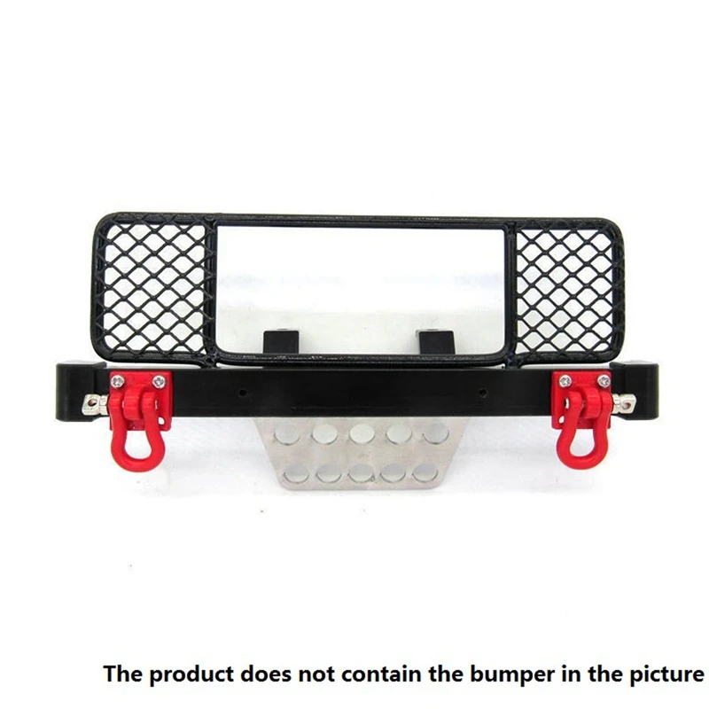 

2 Pcs RC Car Part: 1 Pcs Metal Front Armor Protection Guard & 1 Pcs Metal Front Bumper Black