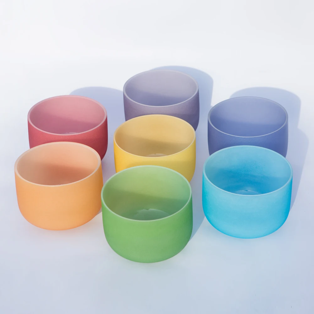 7 шт 6 12 &quotчакра настроенный Набор из Матовый кварцевый кристалл поющие