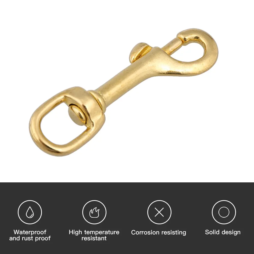 Durable Solid Brass Swivel Eye Clasp Bolt Snap Trigger Hook Heavy Duty Diving Swiver for Boat Kayak Canoe Camping Marine | Спорт и