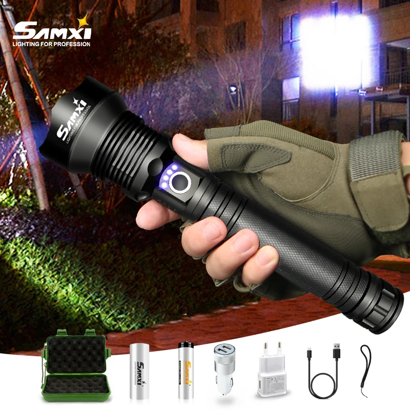 Перезаряжаемый светодиодный фонарь высокой мощности для самообороны