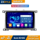 Автомобильная интеллектуальная система Android 10 для Toyota Land Cruiser 100 GX LC100 мультимедийный видеоплеер BT GPS Навигация DVD Радио