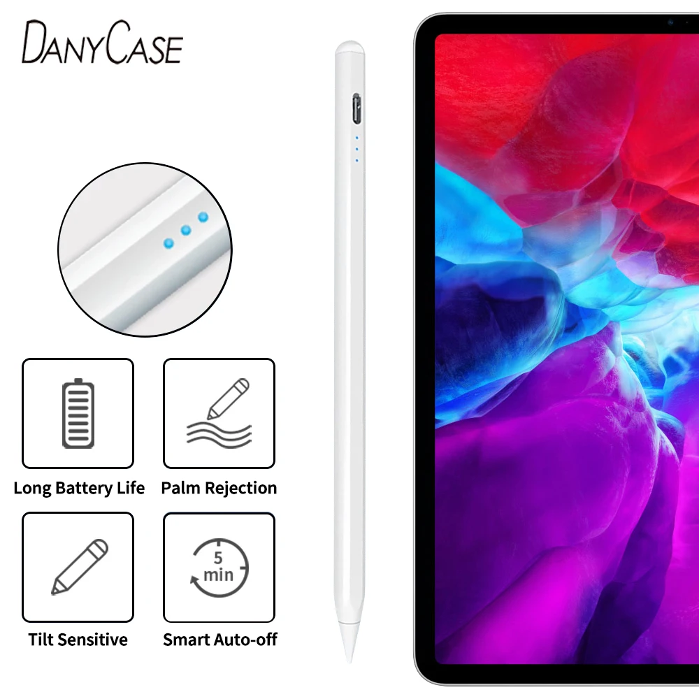

For iPad Pencil with Palm Rejection Tilt iPad Pencil for Apple Pencil 2 1 iPad Pro 11 12.9 2020 2018 2019 Air 4 7th 8th Pen