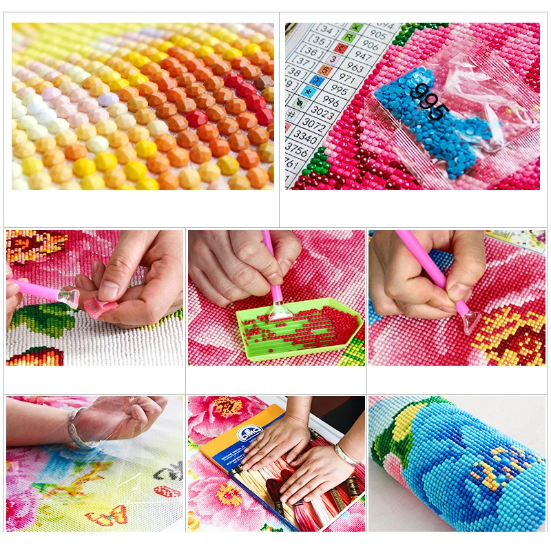 

5D DIY Diamond Painting Kit Full Drill Diamond Painting Sets for Adult or Kid,Animal Elephant Pattern Diamond Embroidery