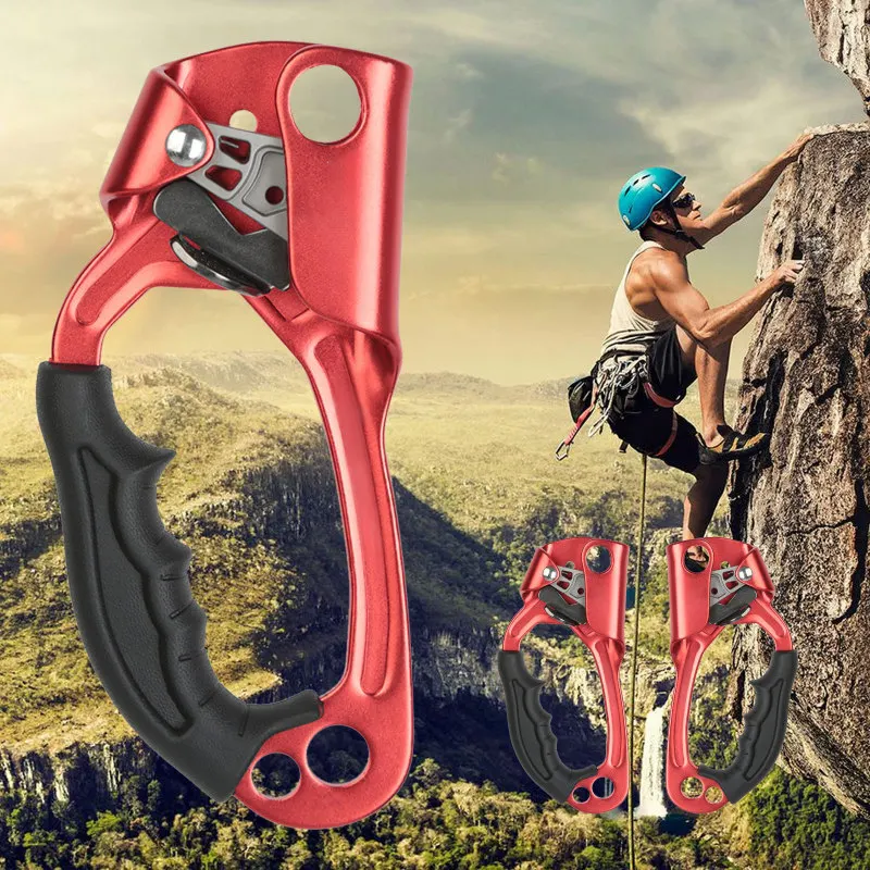 

Climbing Hand Ascender Right Left Rappelling Gear Equipment Aluminum Alloy Rope Clamp For Fire Rescue Rock Mountaineering Tool