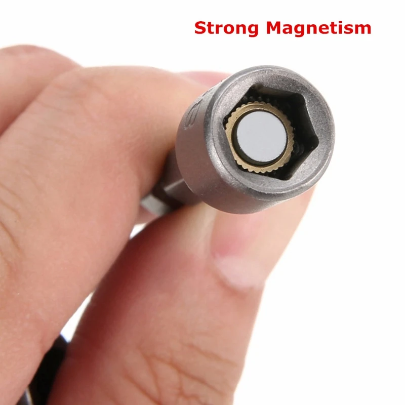 14Pcs 6-19Mm Grey Adapter Drill Bit 1/4 Inch Socket Magnetic Nut Driver Set For Power Drills Steel Hex Shank Magnet Holds | Инструменты