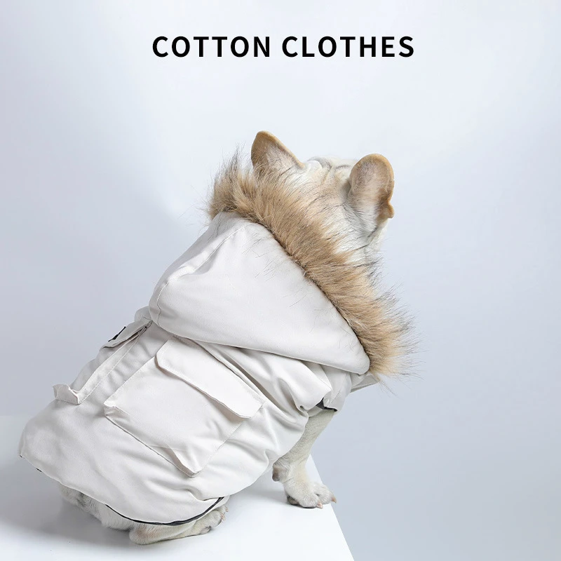 

Winter Designer Dog Clothes Pet Warm Down Hoodie Dog Costume French Bulldog Pug Dogs Coat Puppy Clothing Pets Jacket A171