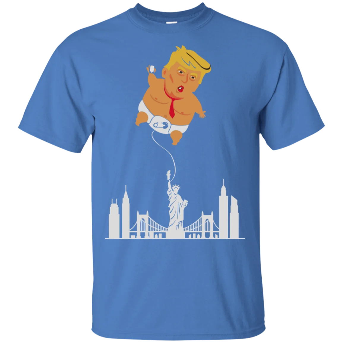 

Baby Trump Balloon USA Funny Anti Trump T-Shirt Black-Navy Short for Men-Women