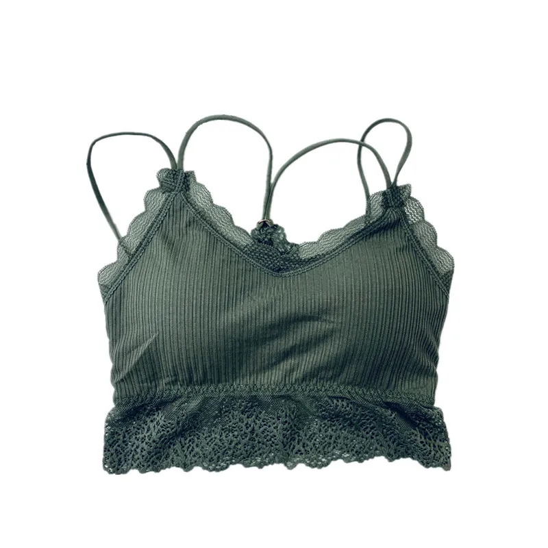 

Push Up Sexy Lace Tube Top Bralette Bandeau Underwear Bra Adjusted StrapsBrassiere Ropa interior sujetador Sous vetements femmes