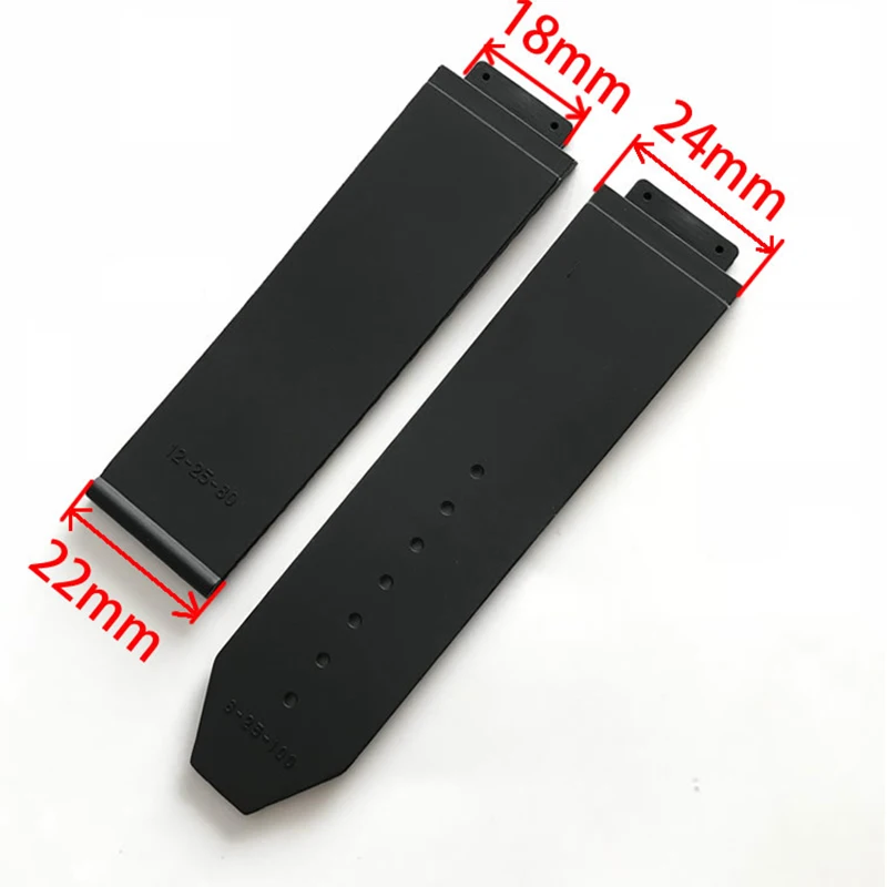 Новинка, аксессуары для часов, резиновый ремешок для Hublot, серия Big Bang, 18 мм x 24 мм, для мужчин и женщин, аксессуары для ремешка для часов