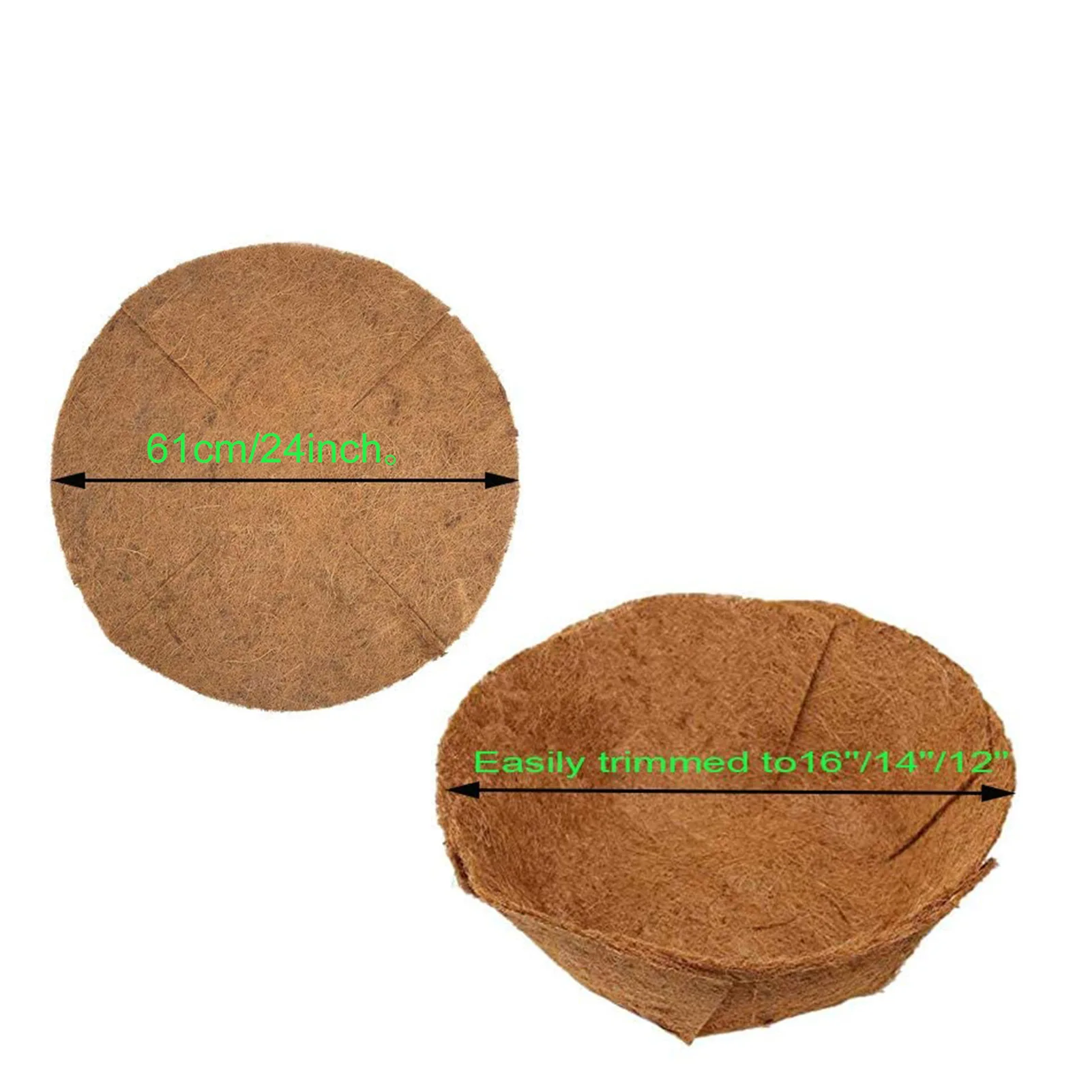 

61CM Coconut Palm Flower Pot Mat Plant Mat Kitchen Bar Counter Fixed Flower Plants Coconut Palm Flower Pot Mat