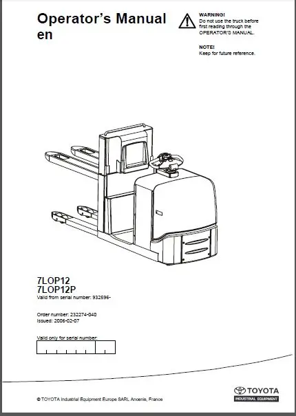 Руководство по обслуживанию вилочных погрузчиков и руководства эксплуатации