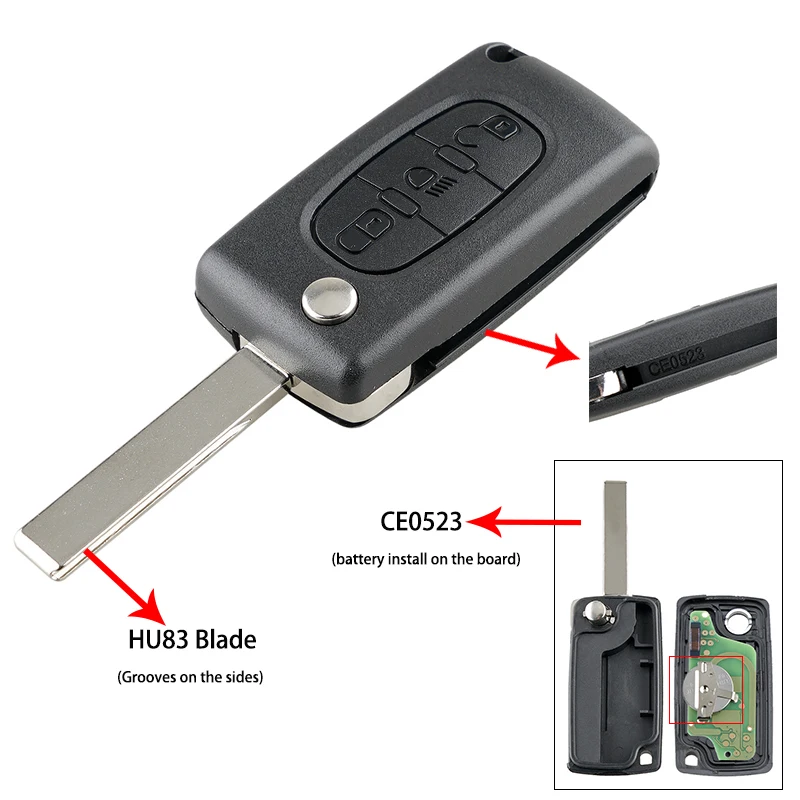 

Умный ключ QWMEND для Citroen C2, C3, C4, C5, C6, C8, до 2011 года