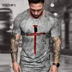 Футболка мужская с 3D-принтом, модный дышащий топ с коротким рукавом, повседневная спортивная майка для отдыха, фитнеса, лето