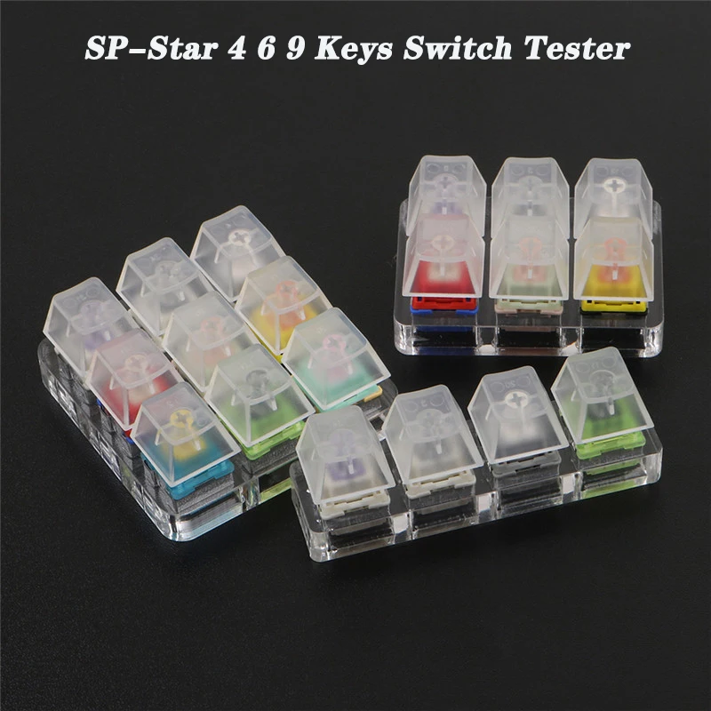 SP-Star переключатели тестер 9 клавиш акриловая основа механическая клавиатура Teclado