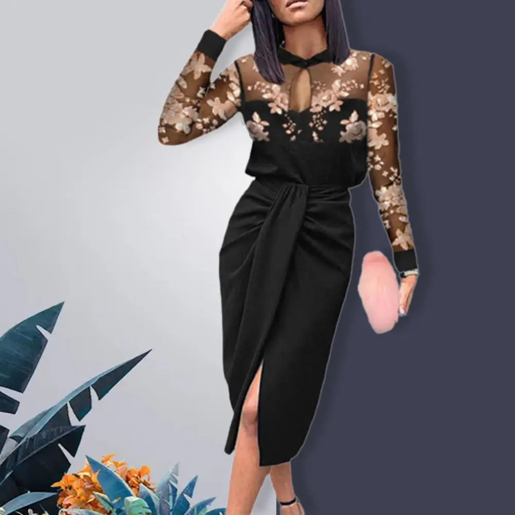 

Unique Eye-catching Fine Knitted Fashion Dress Female Dress Breathable Embroidery