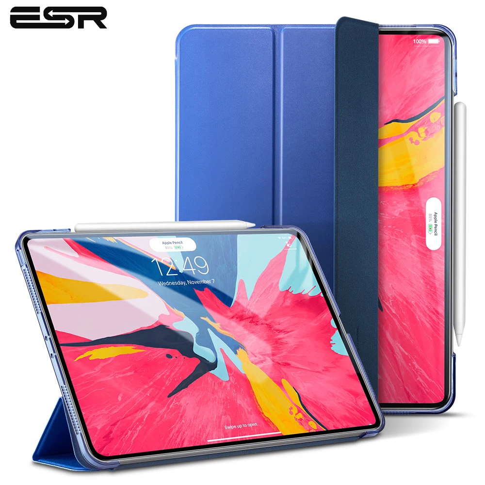 Магнитный флип чехол ESR для iPad Pro 12 9 2018 Ультратонкий Прозрачный из искусственной