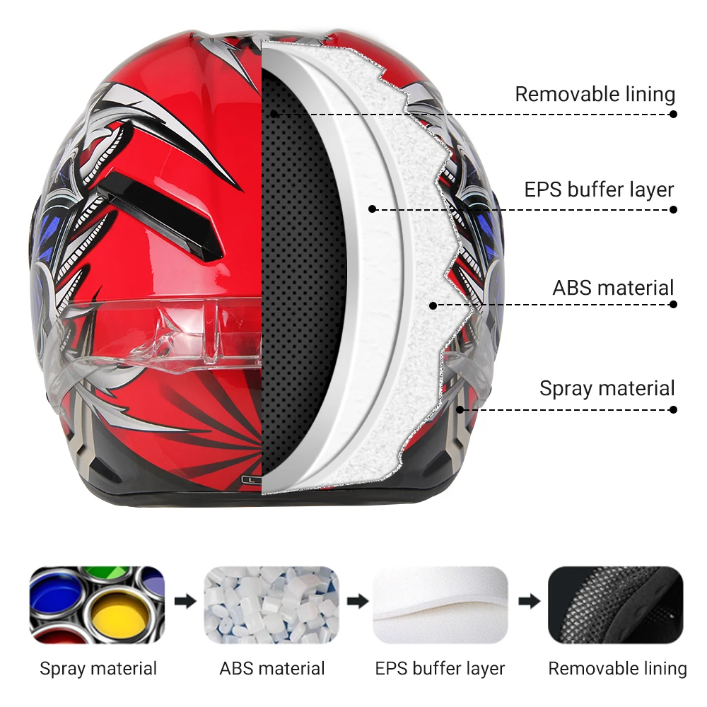 Мотоциклетный шлем Riding Tribe защитный для мотокросса скутера на все лицо |