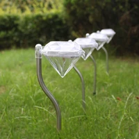 5pcs solar diamond shape lawn lamp outdoor garden led waterproof decorative lamp ip65 waterproof