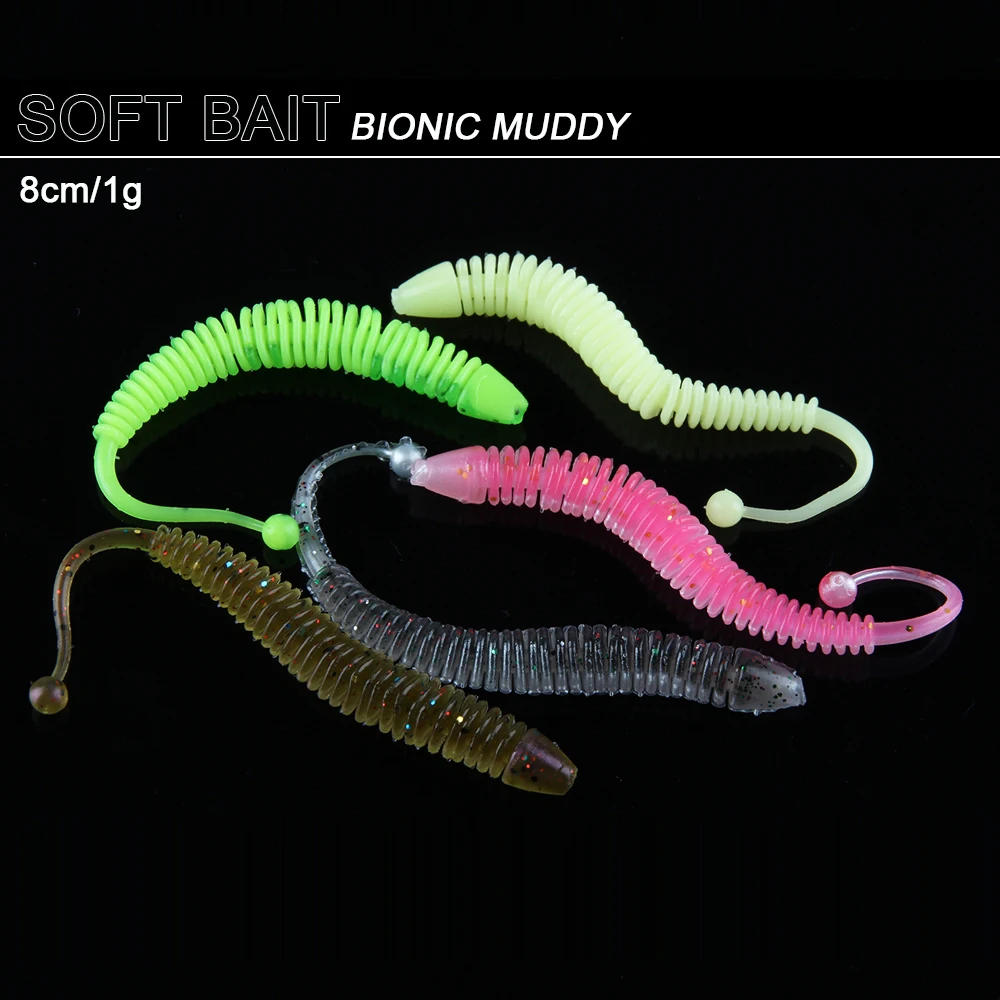 Палисандр 10 шт. длинный хвост червь плавающие приманки личинки ультра мягкие