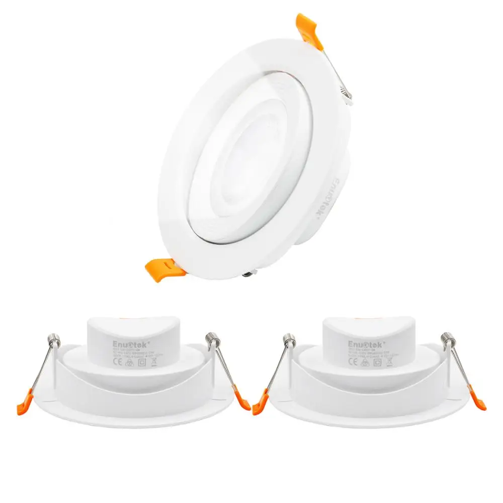 

Directional 12W Cool White 5000K LED Sloped Recessed Ceiling Down Lights Directional LED Spot Lamps Cut Hole Diameter 120-130MM