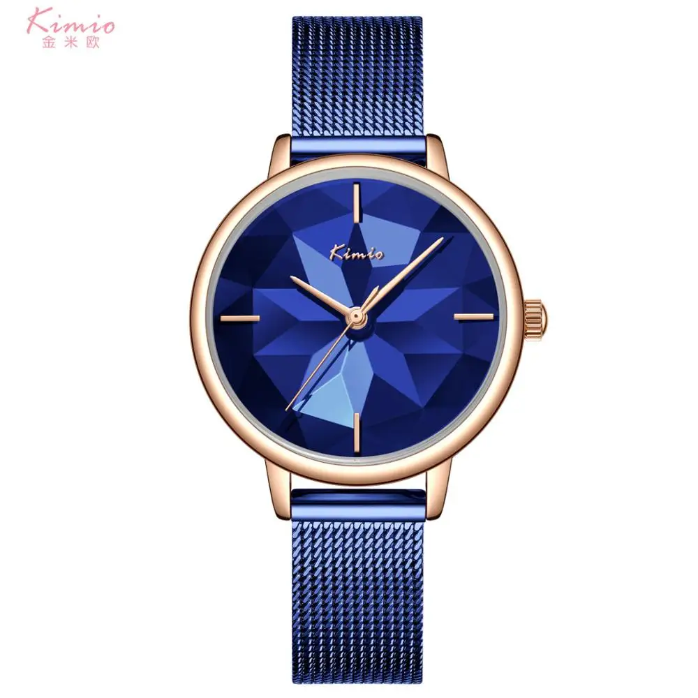 Alloy Case Simple Dial Colorful Stainless Steel Strap Waterproof Kimio Fashion Watches