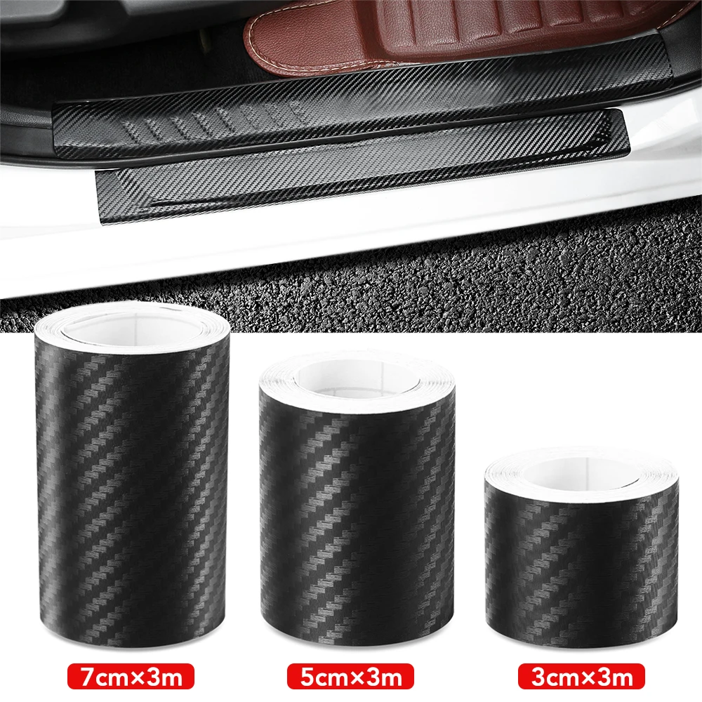 Автомобильная наклейка из нано углеродного волокна защитная полоса сделай сам