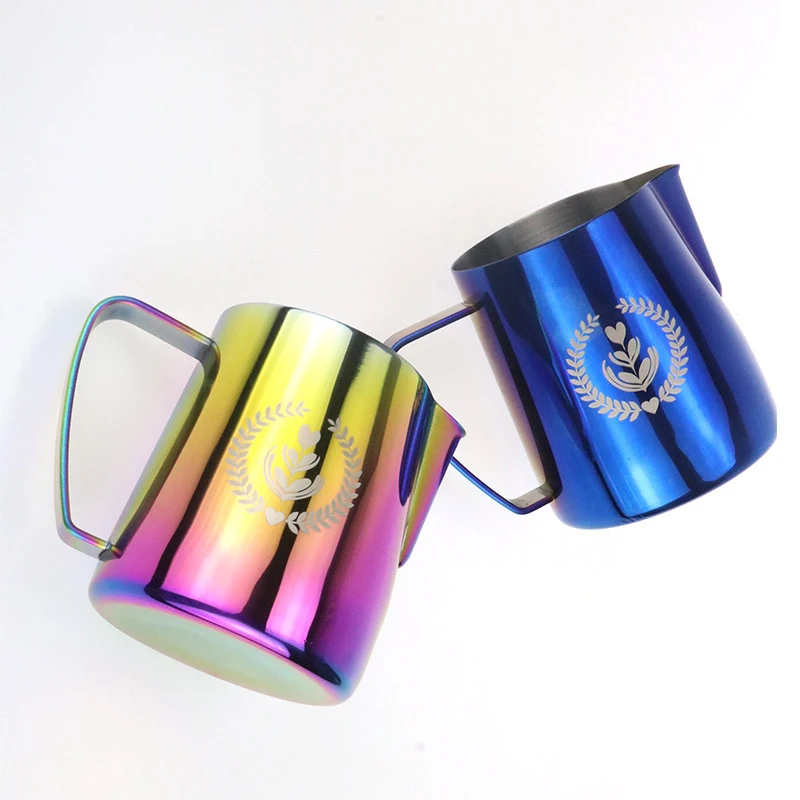 600 мл эспрессо Нержавеющая сталь кувшин для вспенивания вытягивающийся цветок