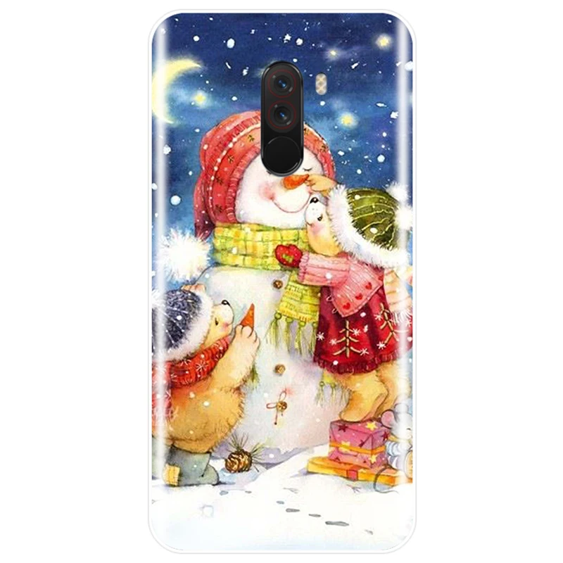 Новый год рождественский дизайн задняя крышка чехол для телефона из мягкого