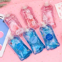 1pcs cute transparent hot water bottle warm belly cartoon hand warmer filled mini explosion proof portable hot water bags