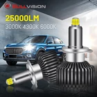 Светодиодный льные Противотуманные фары 4300K H7 H1 D2S LED 3000 лм 6000K 9012 K 9005 HIR2 D4S D2R D4R H11 H8 H9 9006 360 HB3 HB4 100 градусов CSP