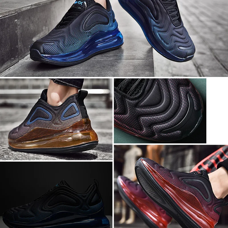 

Men's Sneakers 2021 Full Air Cushion Lightweight Rebound Mesh Breathable Casual Shoes Outdoor Comfortable Fitness Running Shoes