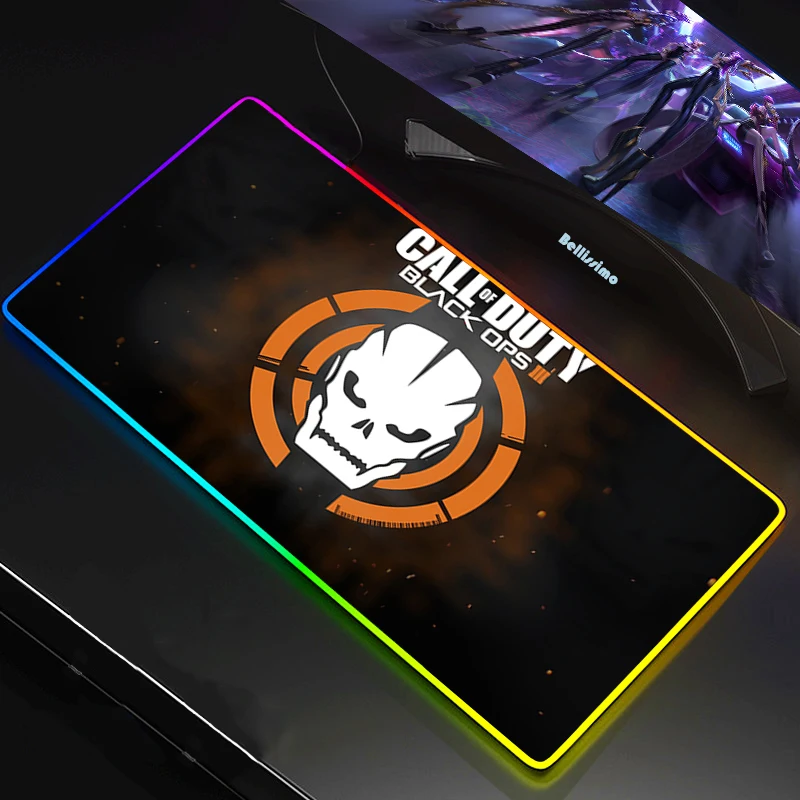 

Call of Duty Warzone RGB Gaming Mouse Pad Mousepad Large Mause Pad Keyboard Desk Carpet Game Rubber No-slip LED Mouse Mat Gamer