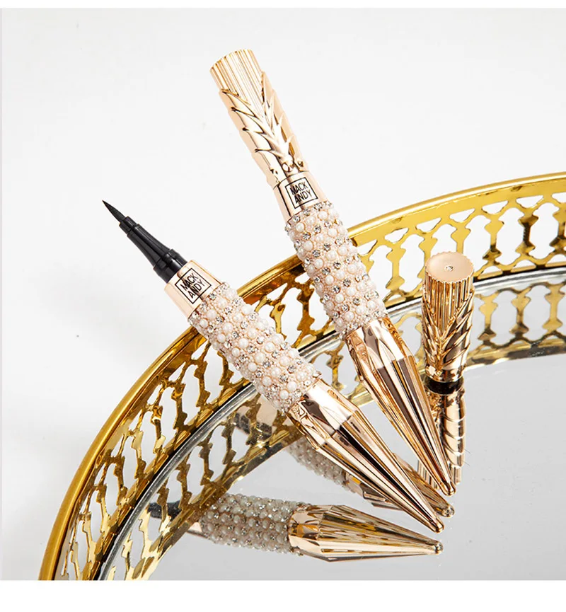 

Подводка для глаз для макияжа, быстросохнущая, водостойкая, не гладкая, Черная подводка для начинающих подводка для глаз, 1 шт.