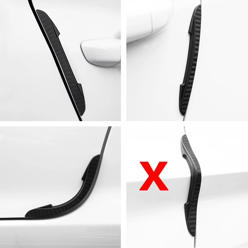 

2020 New 4pcs Universal Car Door Side Protector Bumper Strips Decal SUV Body Decorative Anti-Collision Crash Bar Paste