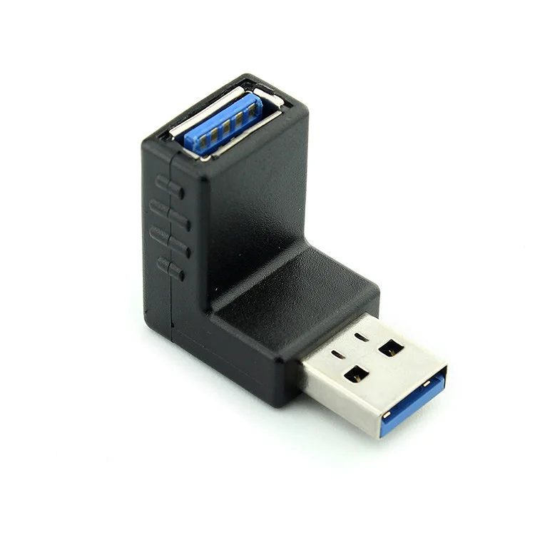 Переходник USB 3 0 штекер-гнездо под углом 90 градусов переходник с левым/правым