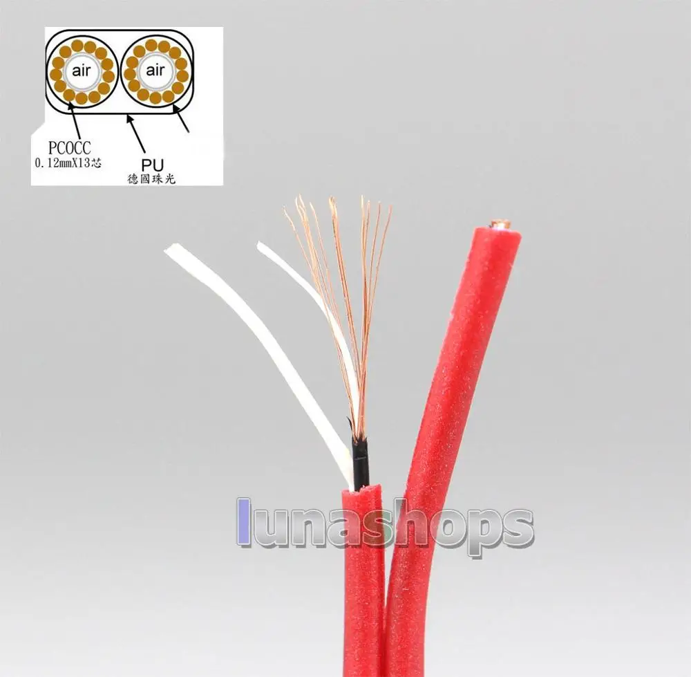 LN006663 XLR 3.5mm 99% Pure PCOCC Earphone Cable For Oppo PM-1 PM-2 Planar Magnetic 1MORE H1707 Sonus Faber Pryma Headphone | Электроника