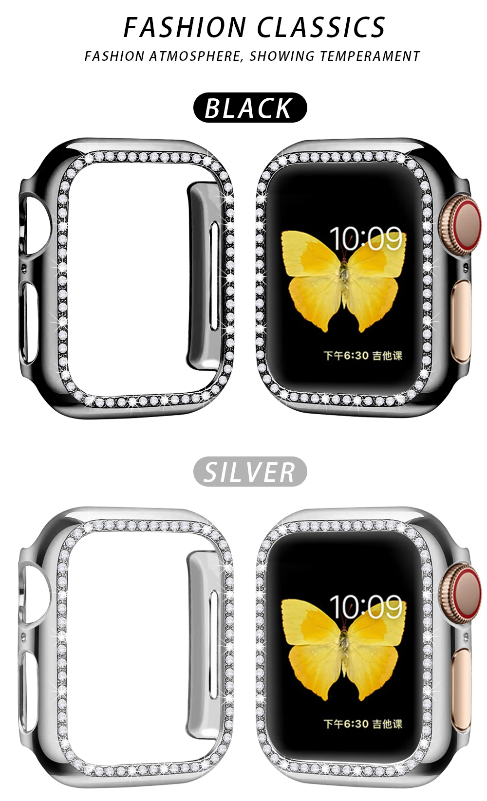 Чехол-бампер с алмазами защитный чехол для Apple Watch Cover Series 5 4 3 2 1 38 мм 42 мм чехол s для Iwatch 5 4 40 мм 44 мм аксессуары для часов