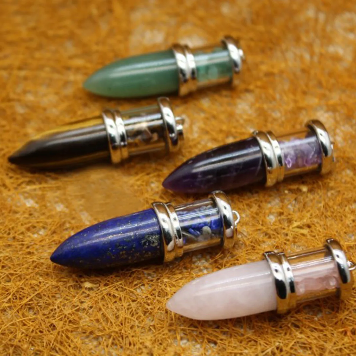 

Рок Кварцевый камень, пуля, подвеска, бисер Energy Power Reiki исцеляющий амулет Jewelry
